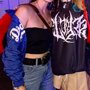 Blue Dodgers Petite Bomber Jacket - Fleece Lining